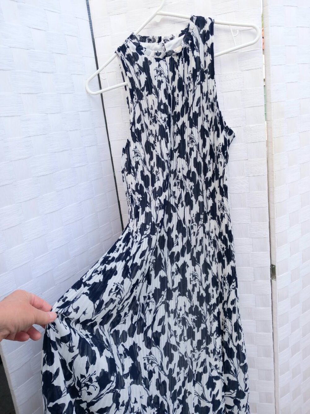 A New Day Pleated Black and White Dress - Small